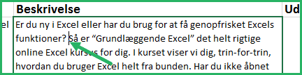 4 Marker der hvor linjeskiftet skal være.
