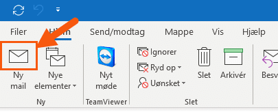 Ny email Outlook Outlook skriv ny email bcc