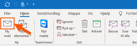Outlook skriv ny meddelelse ny mail Outlook ny mail