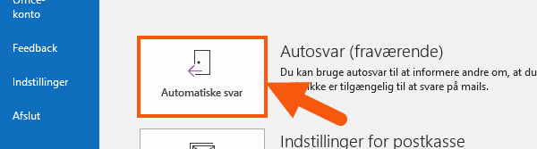 Outlook vælg autosvar Outlook vælg autosvar