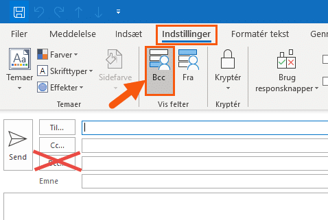 Outlook fjern BCC felt Outlook fjern skjul bcc felt