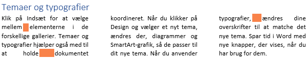 Word orddeling eksempel på 3 kolonner lige marginer Word orddeling eksempel på 3 kolonner lige marginer