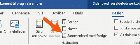 Afbryd sammenkædning af sektioner i word Afbryd sammenkædning af sektioner i word