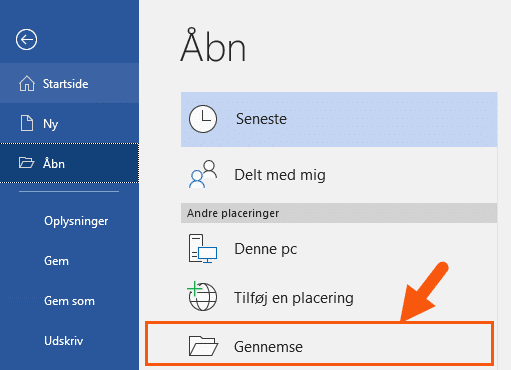 Word åben PDF som skal konverteres til word dokument