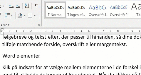 Indsæt typografier på overskrift