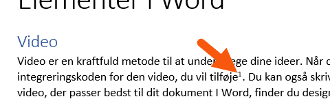 Word henvisning til fodnote Word henvisning til fodnote