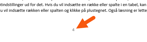 Sidetal i Word resultat eksempel Sidetal i Word resultat eksempel