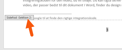 Word se sektionsskift sektion 2 sidetal Word se sektionsskift sektion 2 sidetal