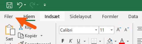 Fanen filer i Excel