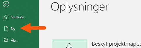 Excel fanen filer ny