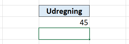 Udregning gangestykke efter der er trykket enter