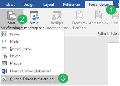 Start guide til brevfletning