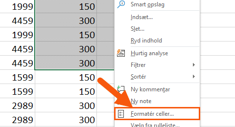Vælg celler og formater celler Vælg celler og formater celler