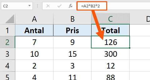 Gange konstant på formel
