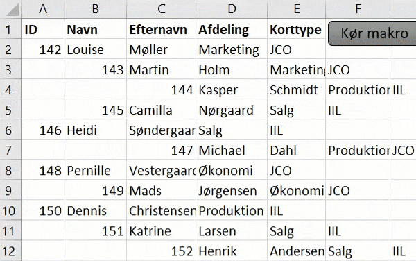 Eksempel på makro med loop og if statement Eksempel på makro med loop og if statement