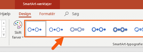 Ny typografi til tidslinje