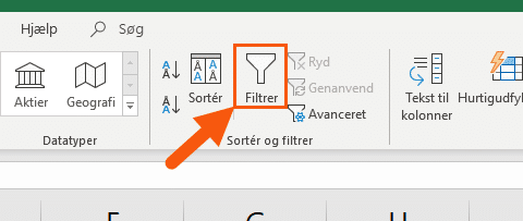 Knappen filtrer Knappen filtrer