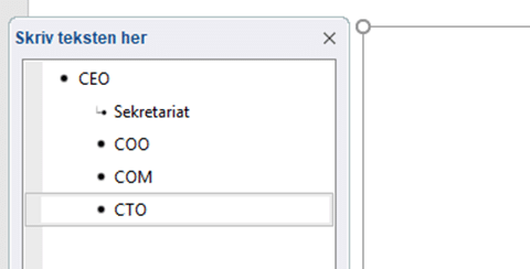 Tekst til organisationsdiagram smartart Tekst til organisationsdiagram smartart