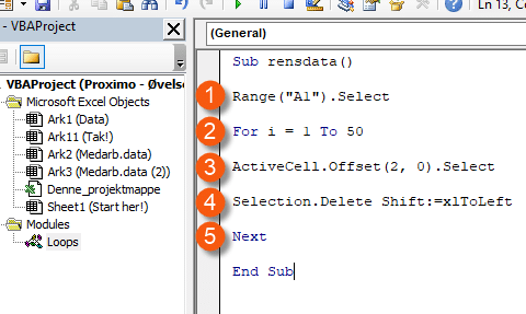 VBA Loop med forklaring VBA Loop med forklaring