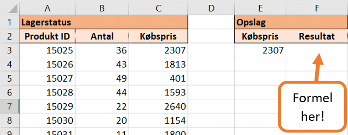 XOPSLAG Øvelsesfil, skærmbillede