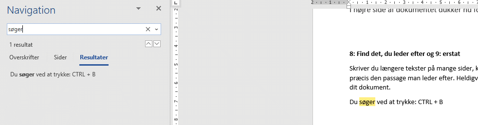 Eksempel på søgning