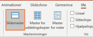 Slidemaster i PowerPoint
