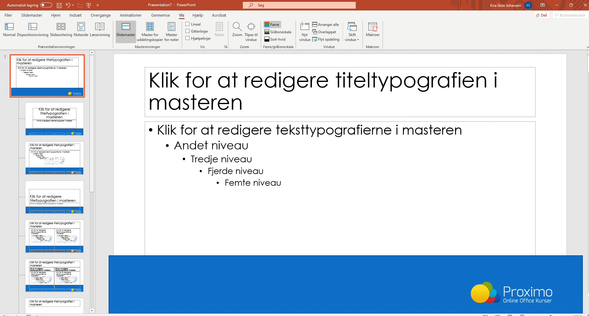 Eksempel på ny slidemaster - design og billeder