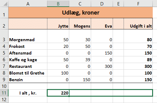 Screenshot_12 Eksempel med kopiering af SUM