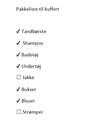 Screenshot_17 Eksempel på liste med flueben i afkrydsningskasserne