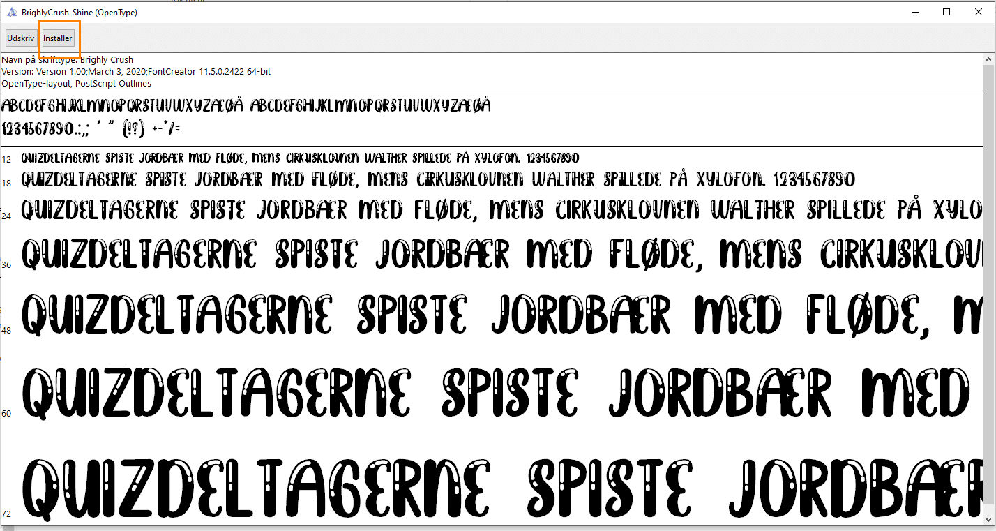 Screenshot_4 Eksempel på forhåndsvisning af skrifttype