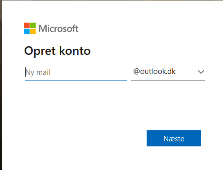 Opret en Outlook e-mail