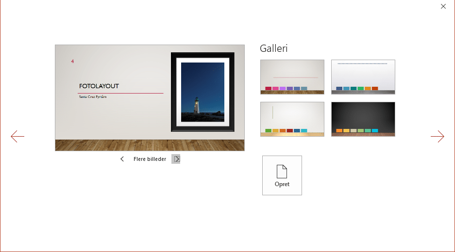 Galleri Eksempel på tema
