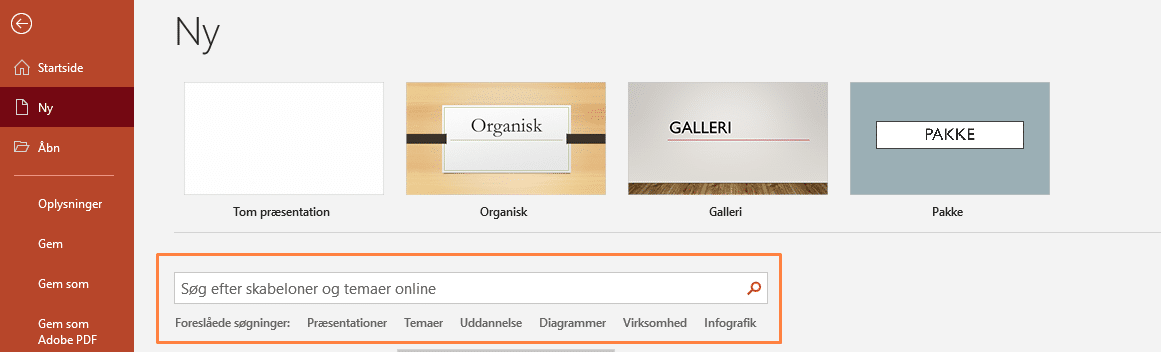 Søg efter temaer Søg efter temaer