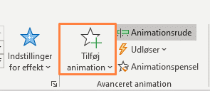 Tilføj animation Tilføj en ekstra animation