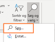 Søg i Excel