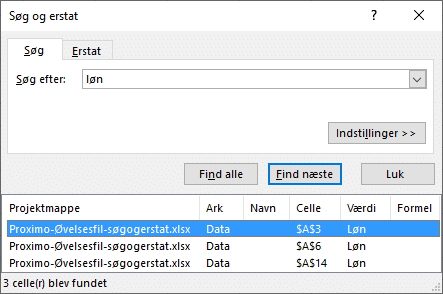 Søg – find alle Eksempel på Find alle under søg