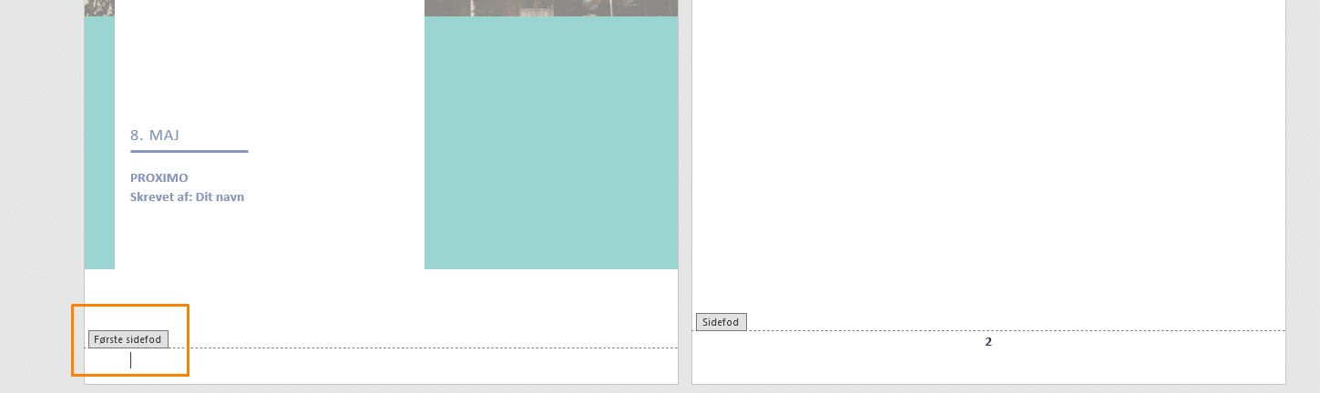 Fodnote i 'Speciel første side'