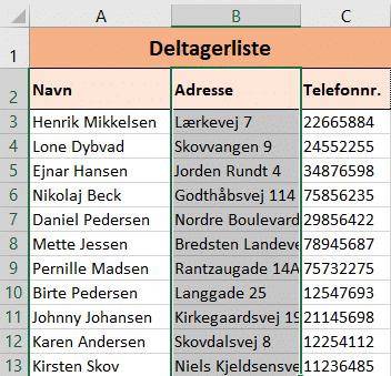 Eksempel på ombryd tekst