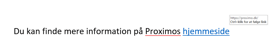 Link-eksempel med URL