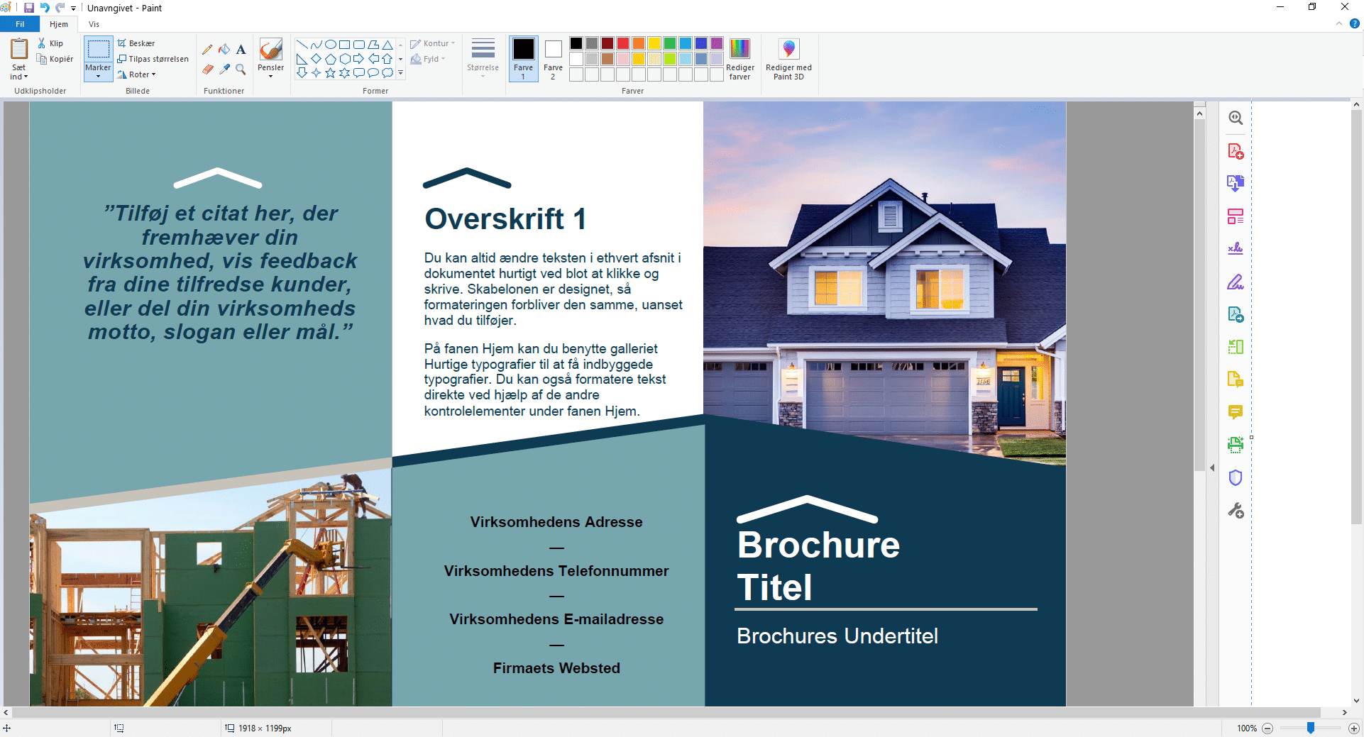 Eksempel på screenshot i Paint