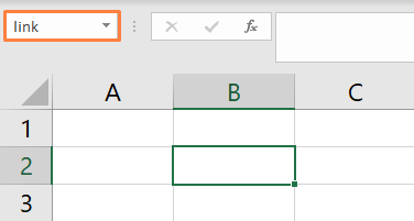 Eksempel på navngivning af celle