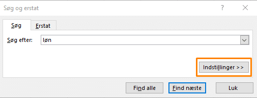 Flere indstillinger Flere indstillingsmuligheder