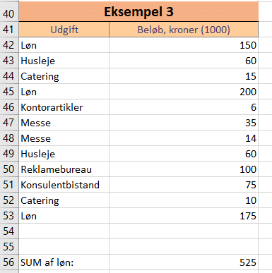 eksempel 3 resultat Eksempel 3 - resultat