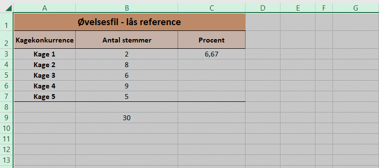 marker alt Eksempel på markér alt
