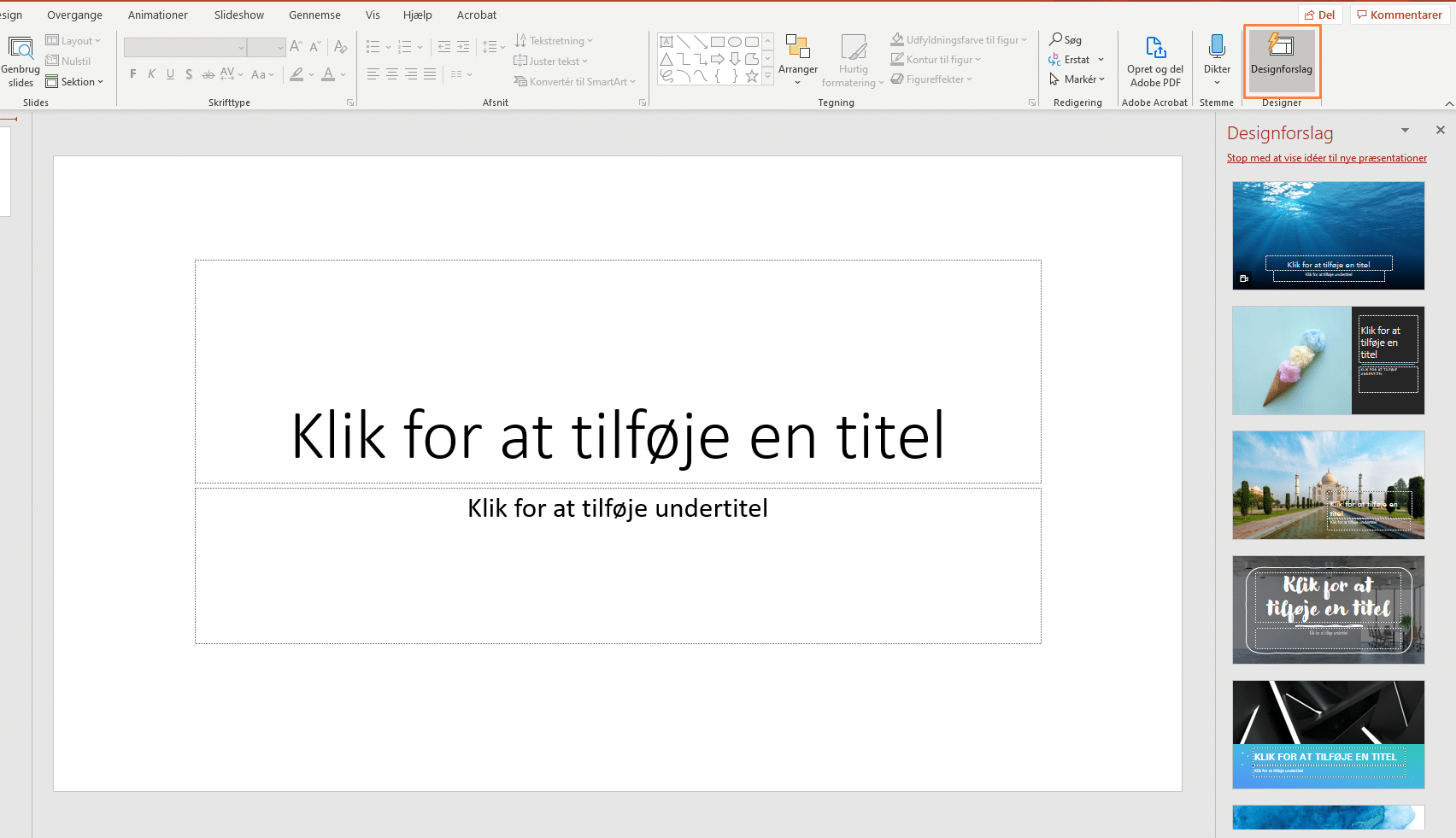 Designer Designforslag
