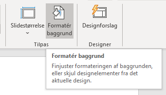 Formatér baggrund Formatér baggrund i PowerPoint