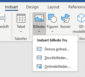 Billeder i Word Billedmuligheder i Word
