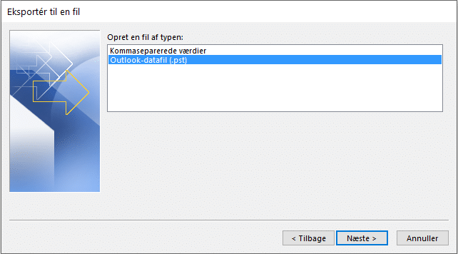 Eksempel på filtype