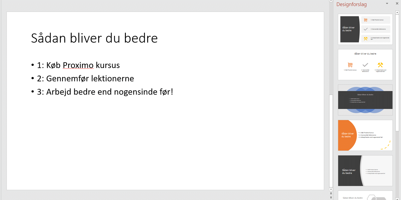 Eksempel liste Eksempel på liste før grafik