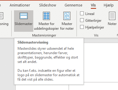 slidemaster Slidemaster i PowerPoint